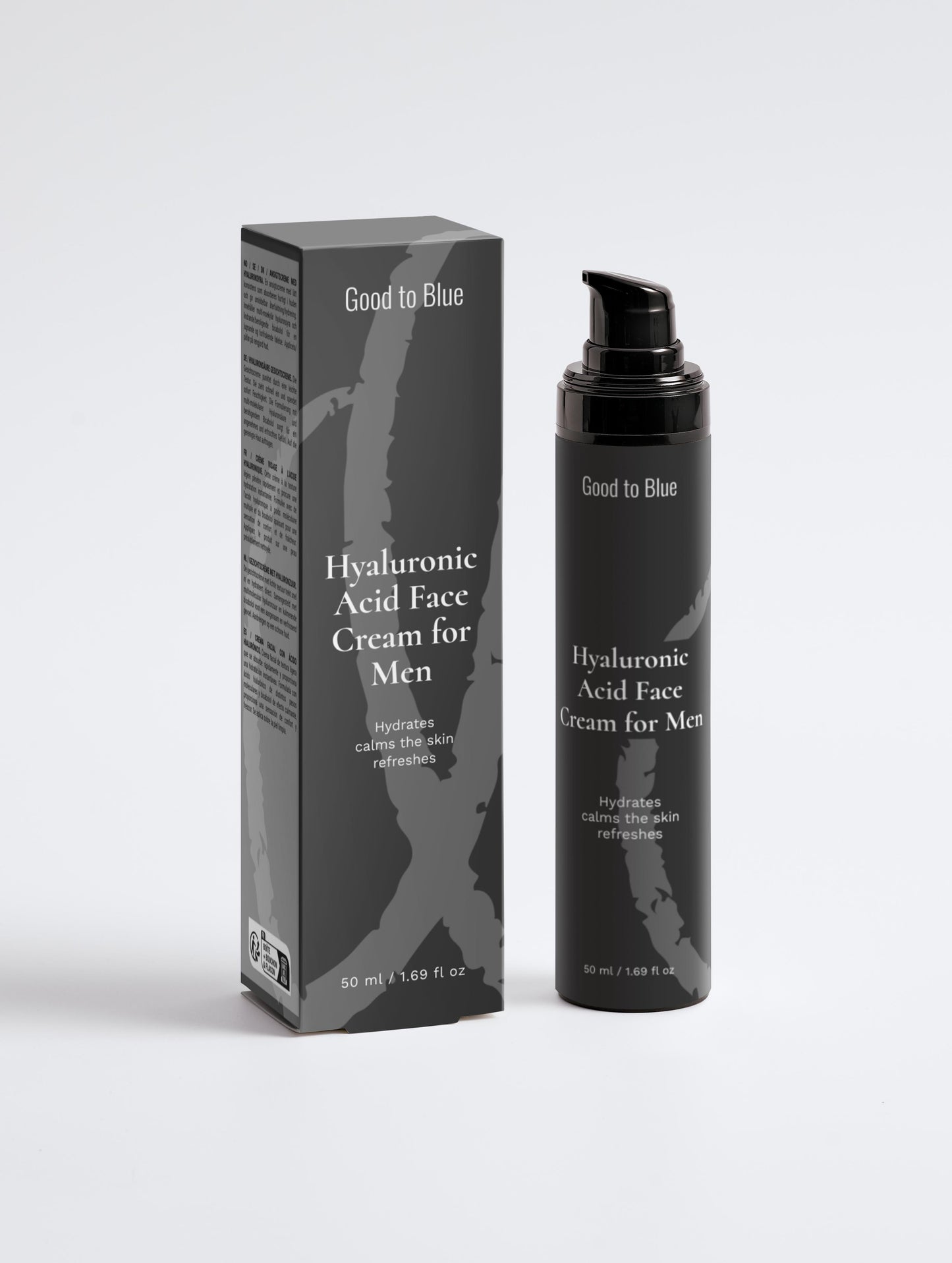 Hyaluronic Acid Face Cream for Men, 50ml - Good to Blue