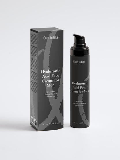 Hyaluronic Acid Face Cream for Men, 50ml - Good to Blue