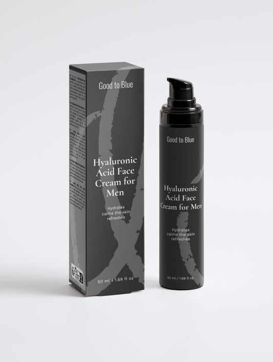 Hyaluronic Acid Face Cream for Men, 50ml - Good to Blue