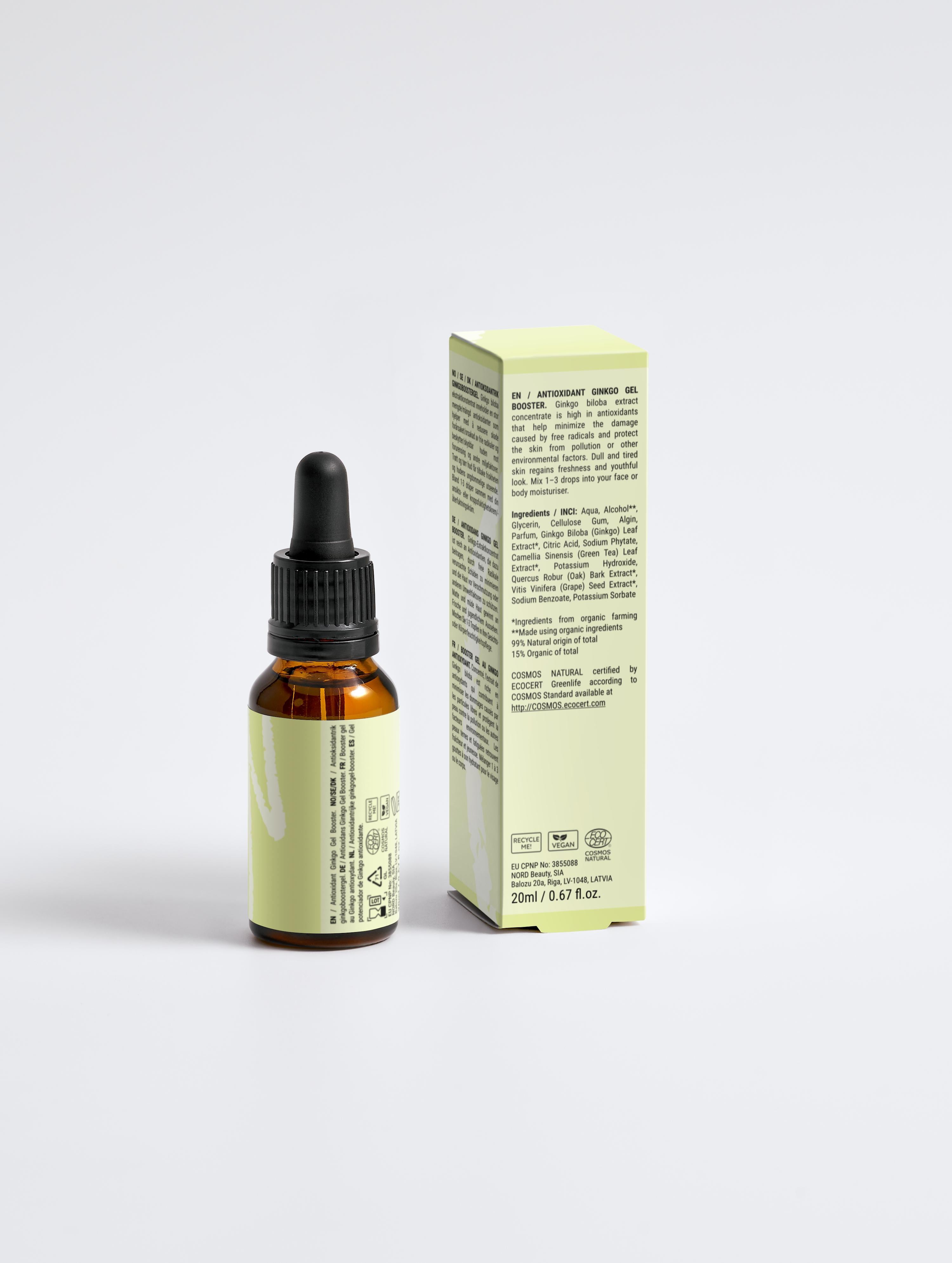 Antioxidant Ginkgo Gel Booster, 20 ml - Good to Blue