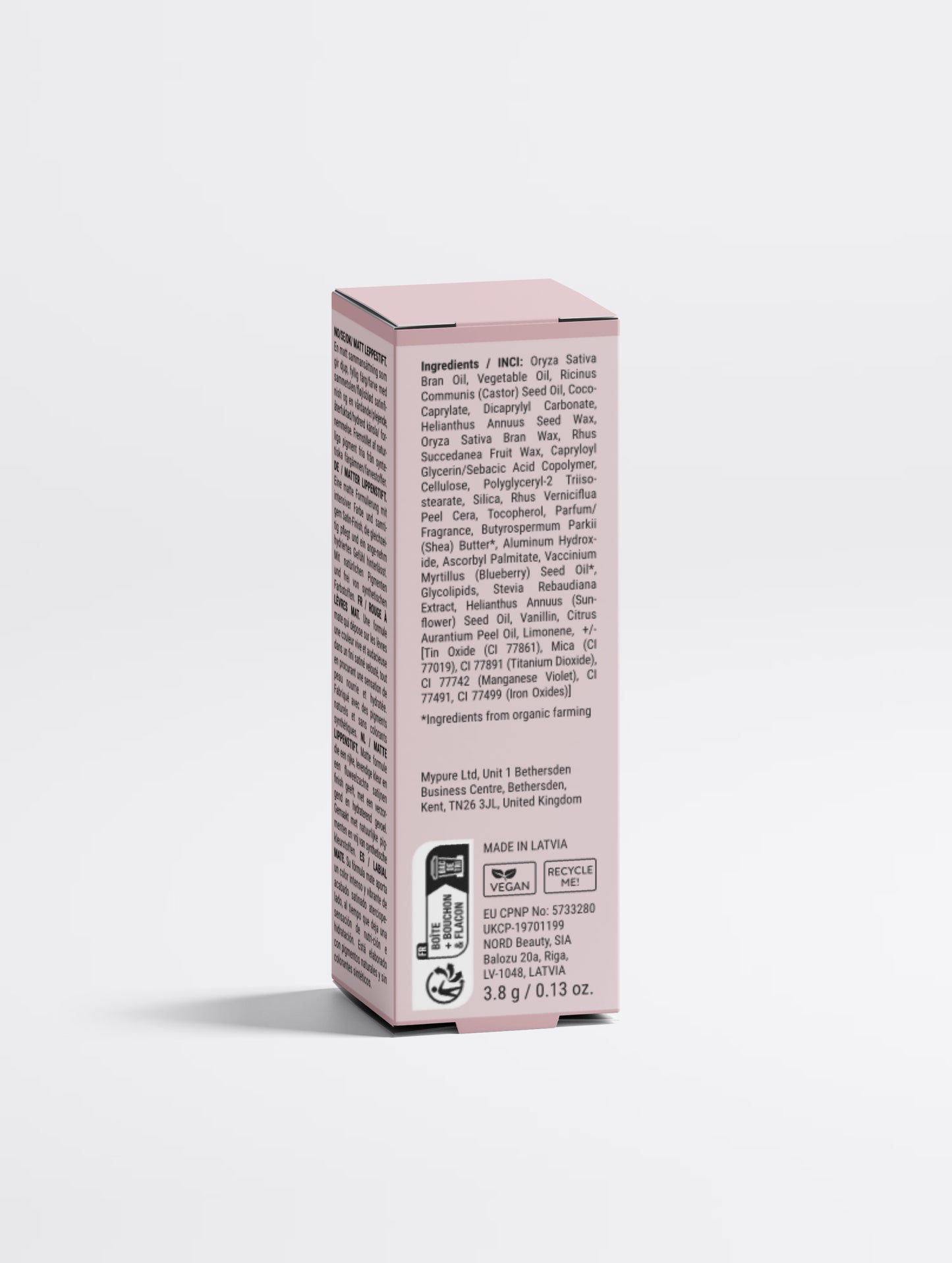 Matte Lipstick, Dusty Rose, 3.8g