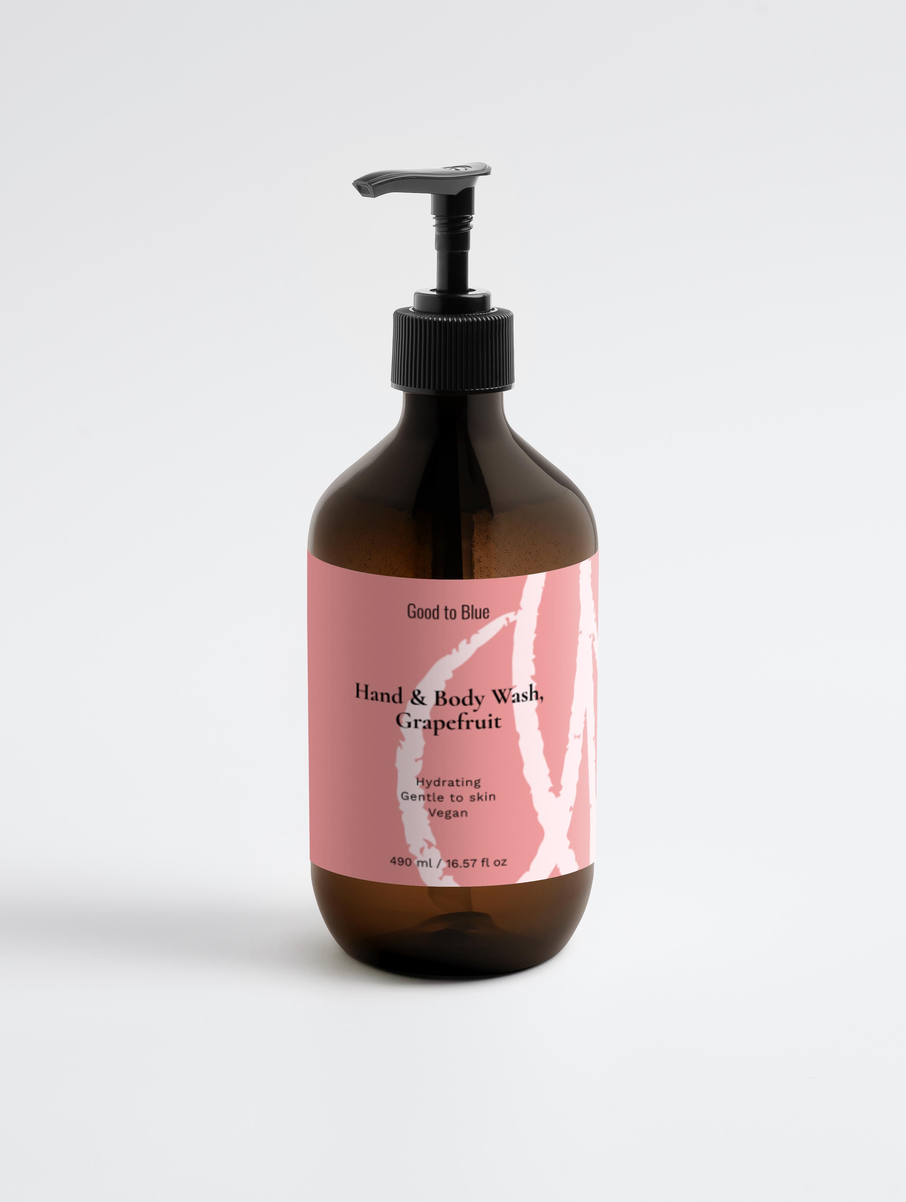 Hand & Body Wash, Grapefruit, 490 ml - Good to Blue