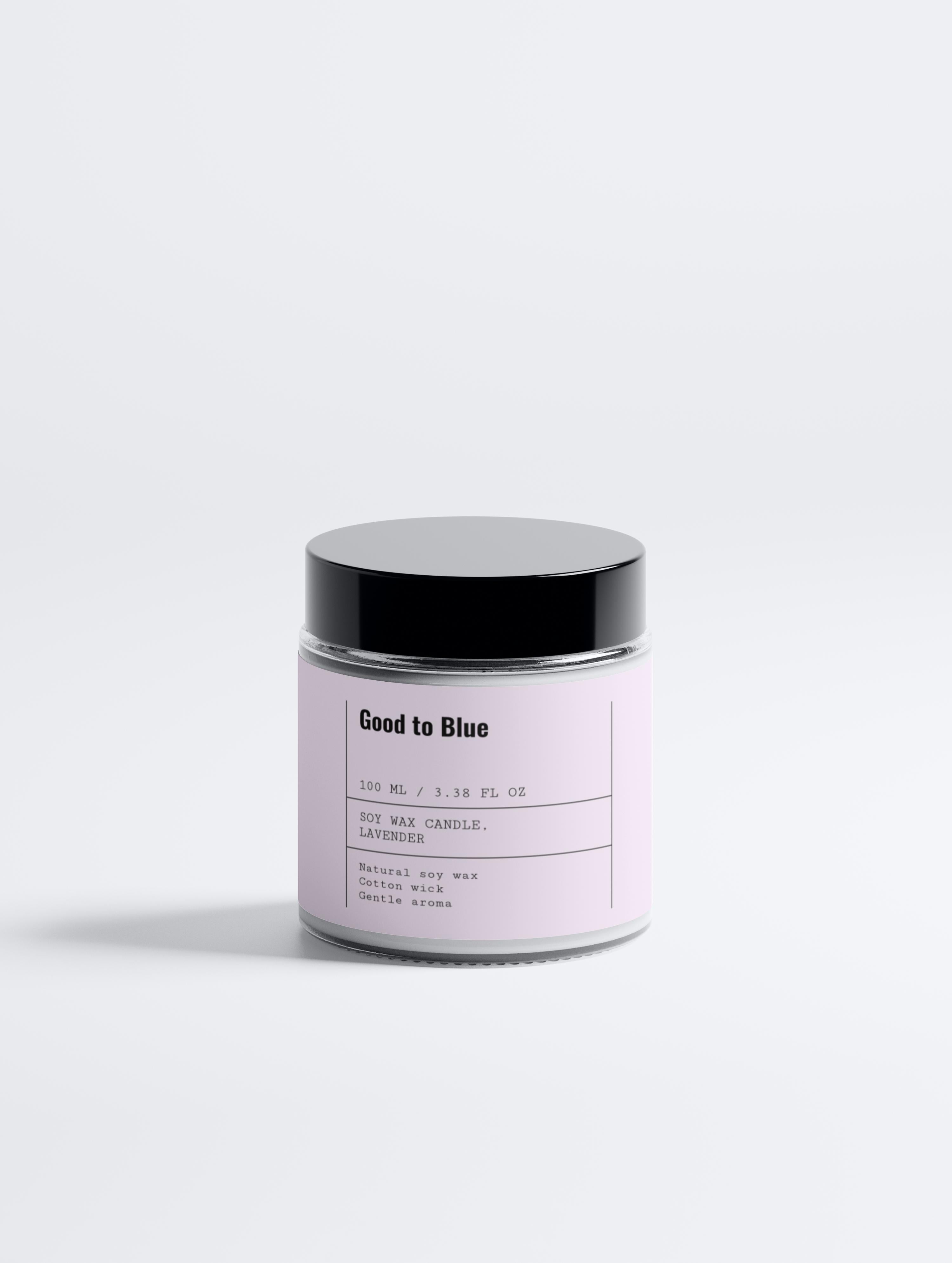 Soy Wax Candle, Lavender, 100ml - Good to Blue