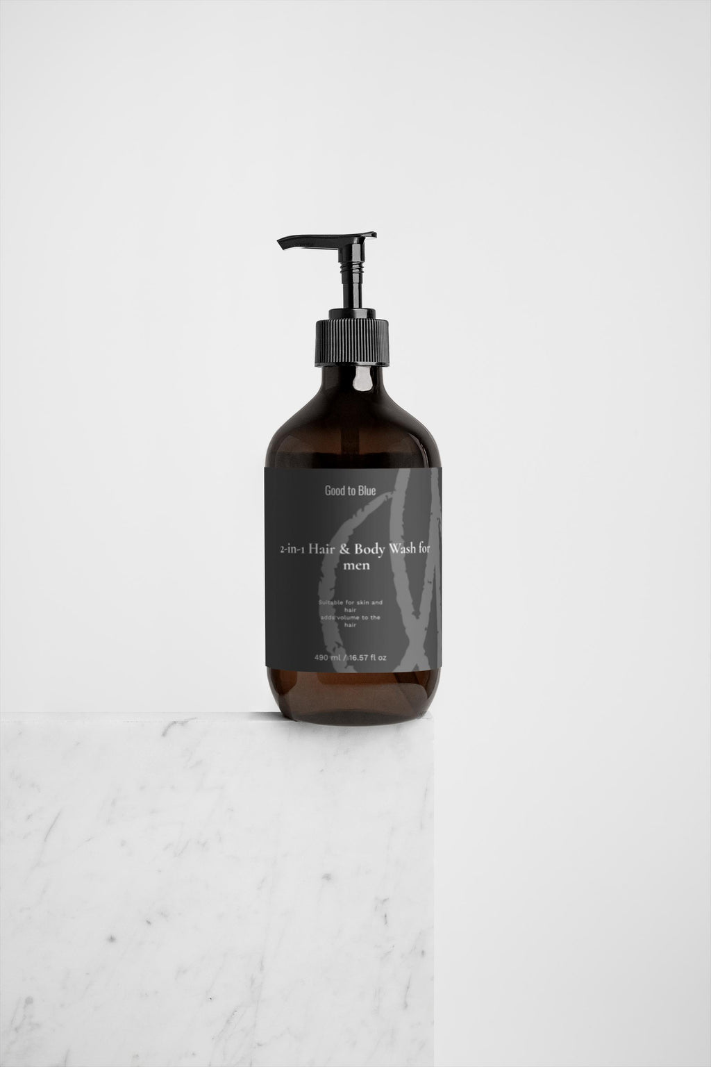 2-in-1 Hair & Body Wash for men, 490 ml - Good to Blue