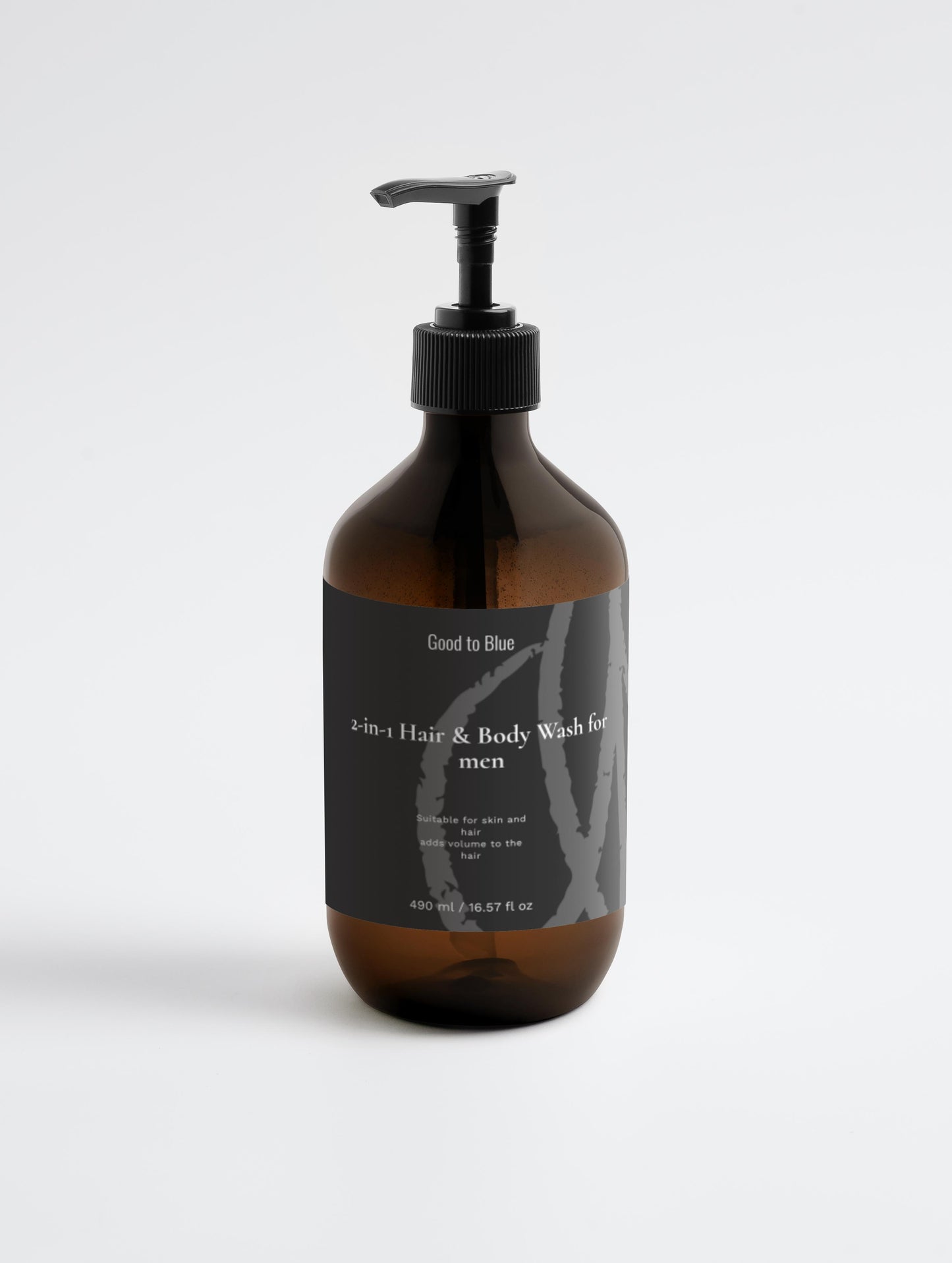 2-in-1 Hair & Body Wash for men, 490 ml - Good to Blue