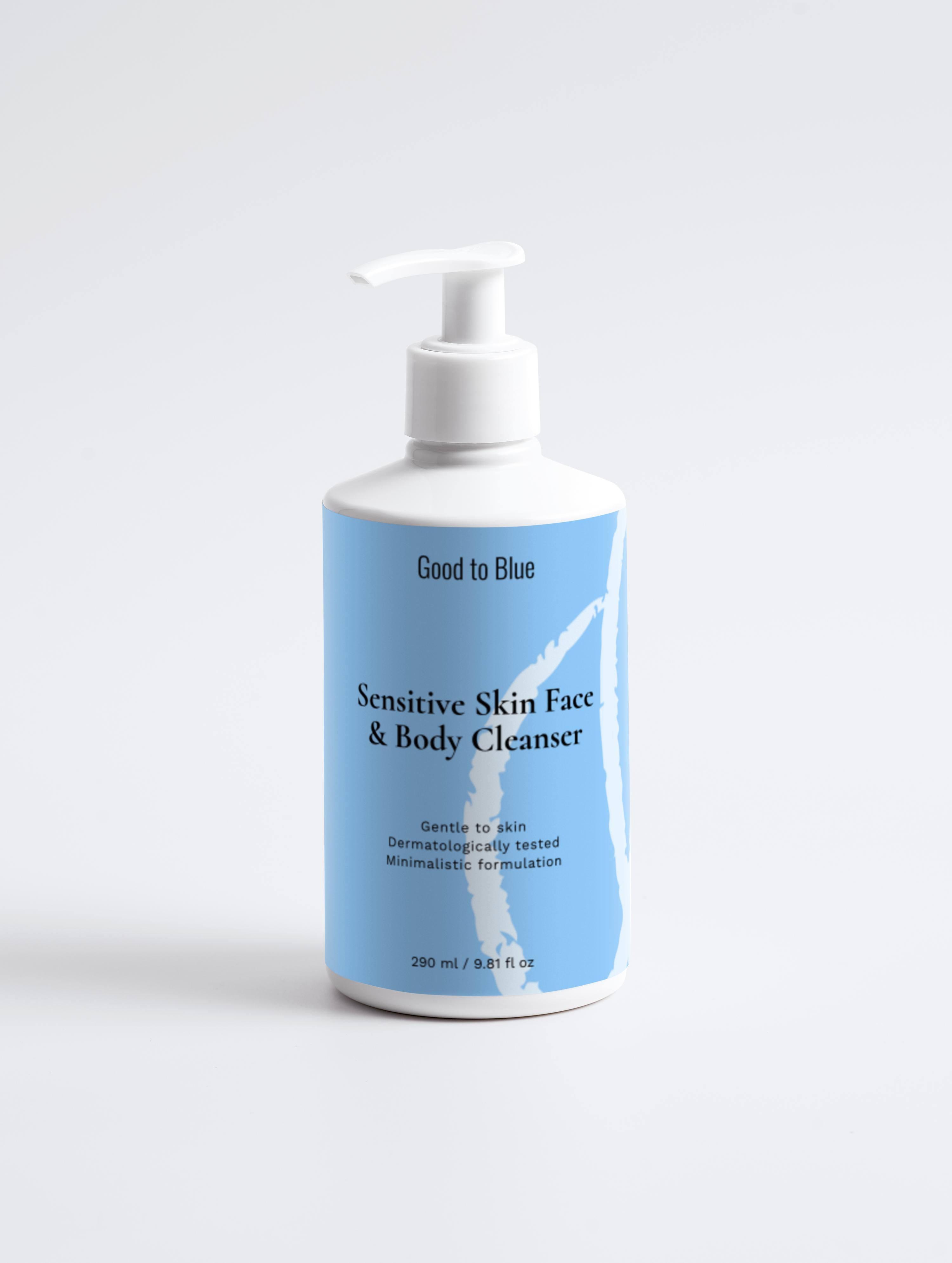 Sensitive Skin Face & Body Cleanser, 290 ml - Good to Blue
