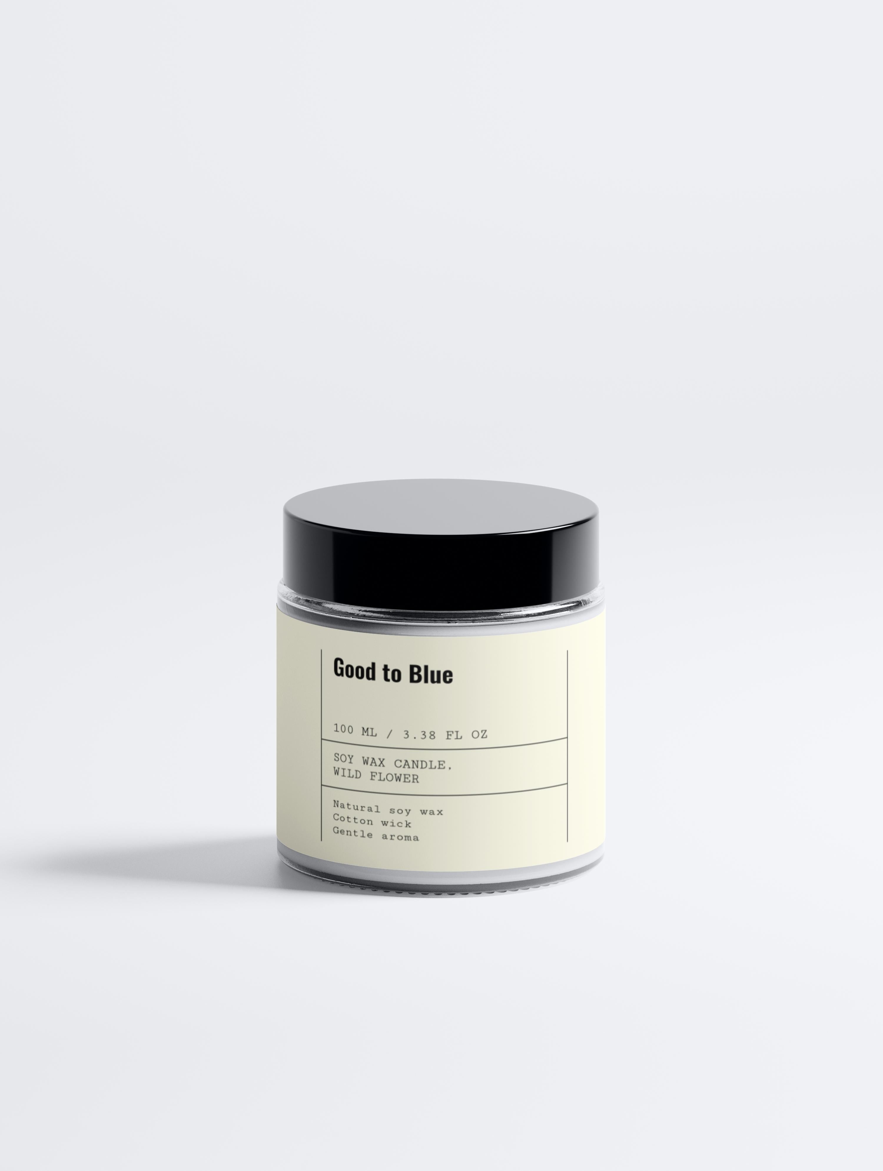 Soy Wax Candle, Wild Flower, 100ml - Good to Blue
