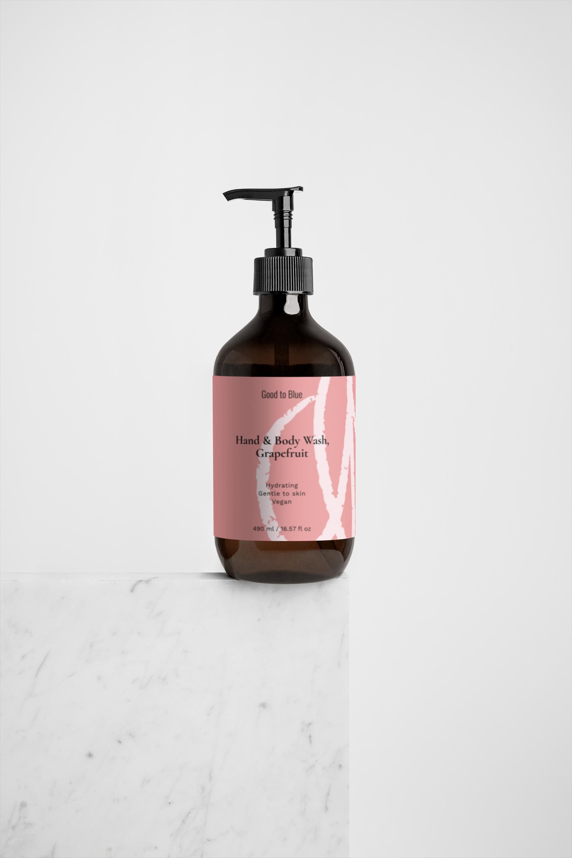 Hand & Body Wash, Grapefruit, 490 ml - Good to Blue