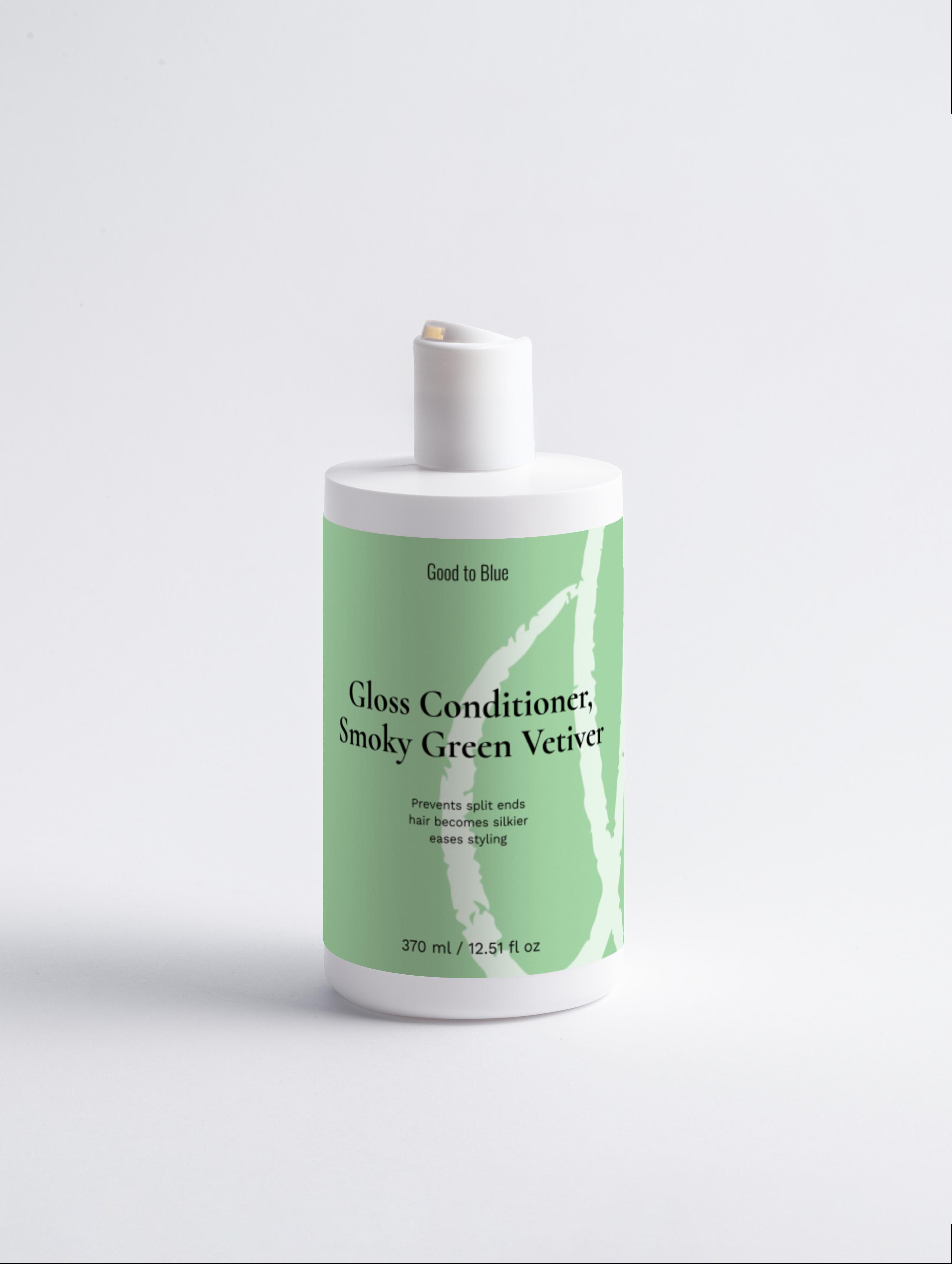 Gloss Conditioner, Smoky Green Vetiver, 370ml - Good to Blue