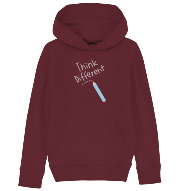 Think Different - Kids Organic Hoodie - Image 3